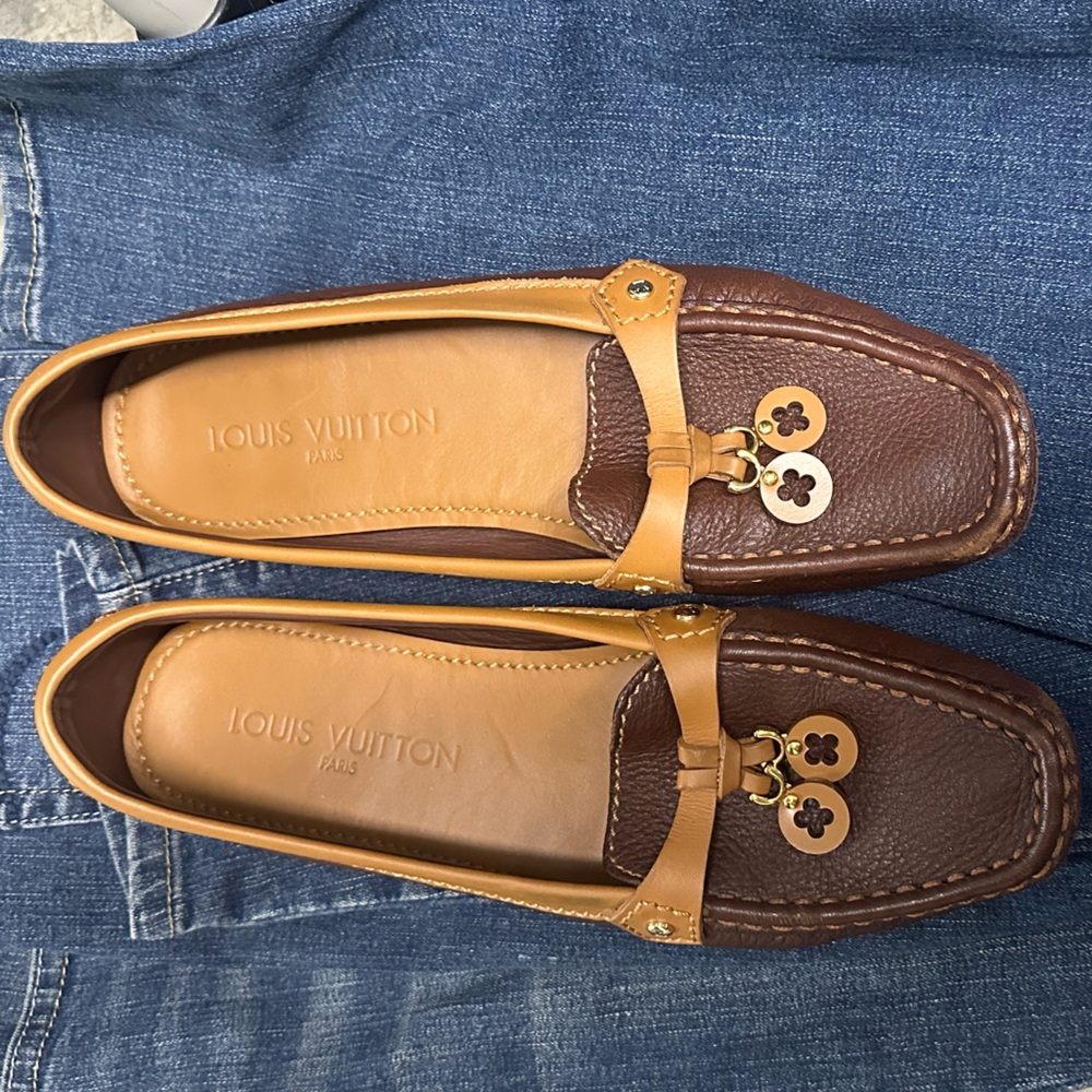 Louis Vuitton Brown and Tan Moccasins - Picture 2 of 4